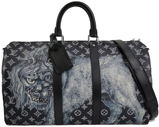 Louis Vuitton x Chapman 'Navy' Lion Brothers Keepall 45 Bandouliere