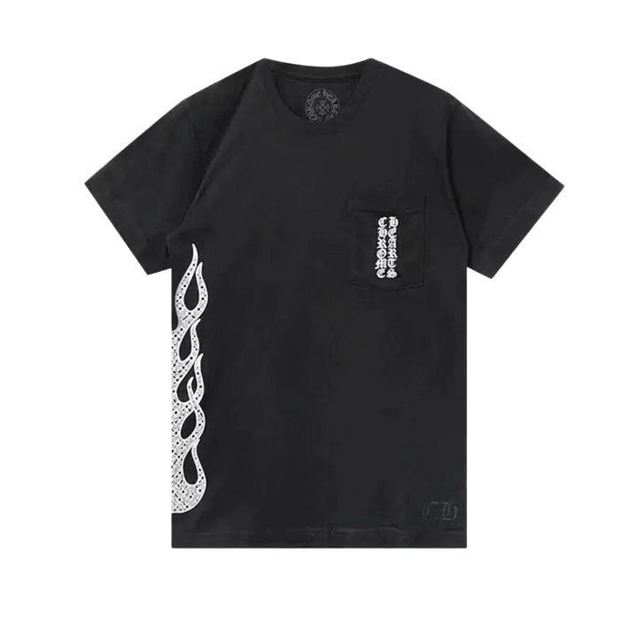 Chrome Hearts 'Black' Flame Pocket Tee