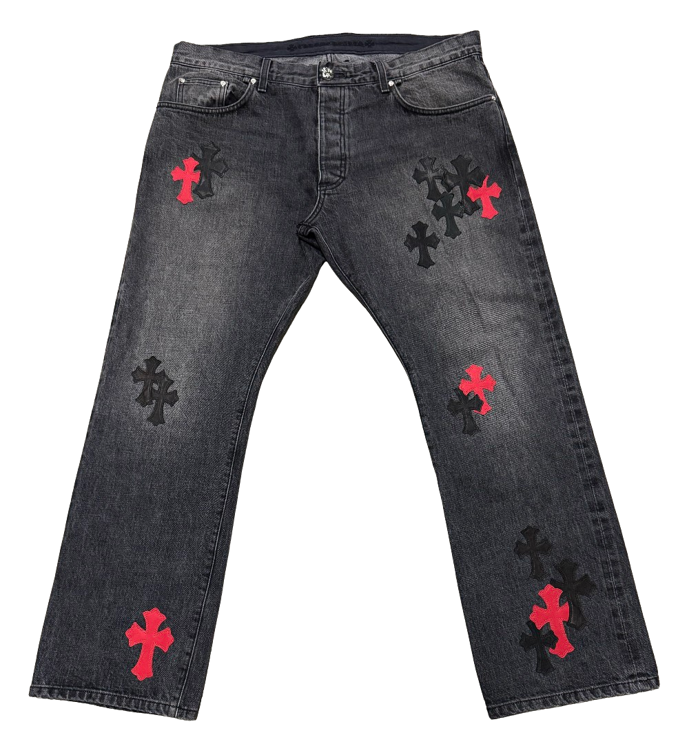 Chrome Hearts '26 Patch' Black Jeans