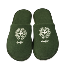 Chrome Hearts 'Honolulu' Olive Hotel Slippers