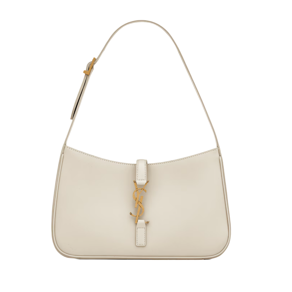Saint Laurent Le 5 A 7 'White Leather' Hobo Bag