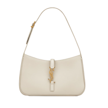 Saint Laurent Le 5 A 7 'White Leather' Hobo Bag