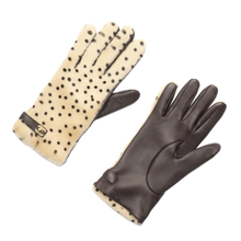 Chanel 26A 'Beige, Black, & Gold' Metiers d'art Turnlock Lambskin Women's Gloves