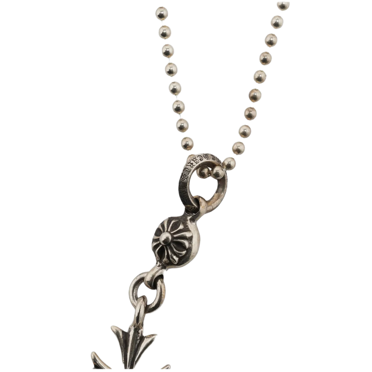 Chrome Hearts 'Silver' Cross Ball Necklace