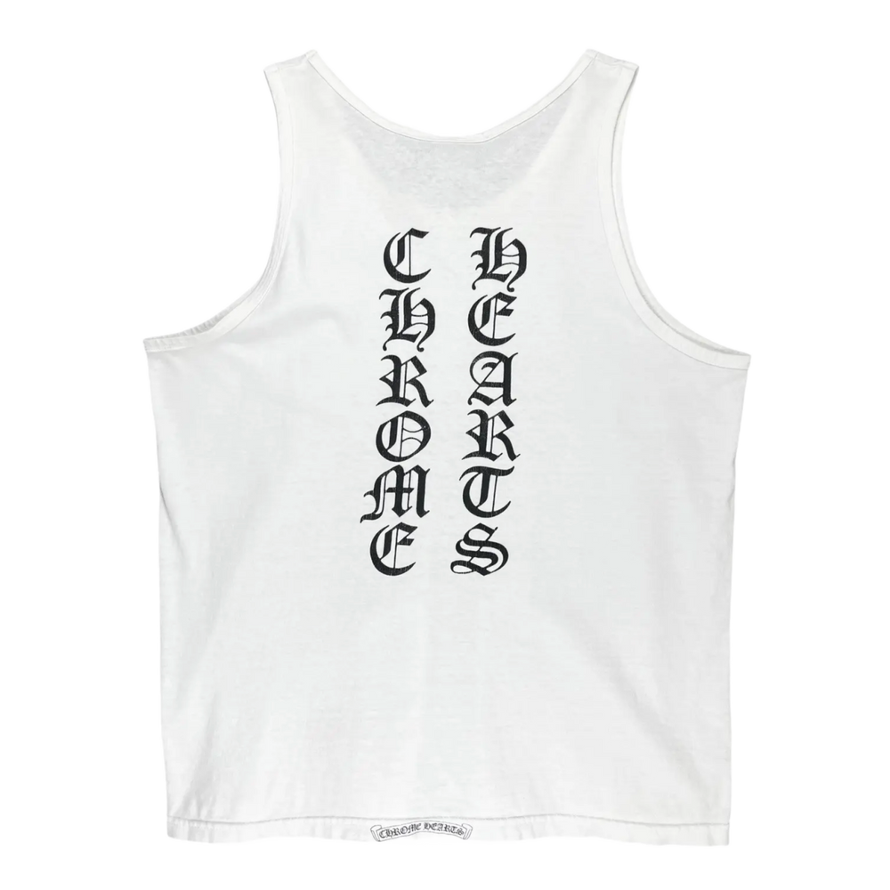 Chrome Hearts Vintage 'Vertical Logo' White Tank Top