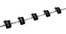 DOS 'Logo' Black/Silver Bracelet
