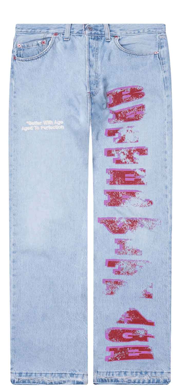 Better With Age 'Blue' Moniker Indigo Denim Jeans