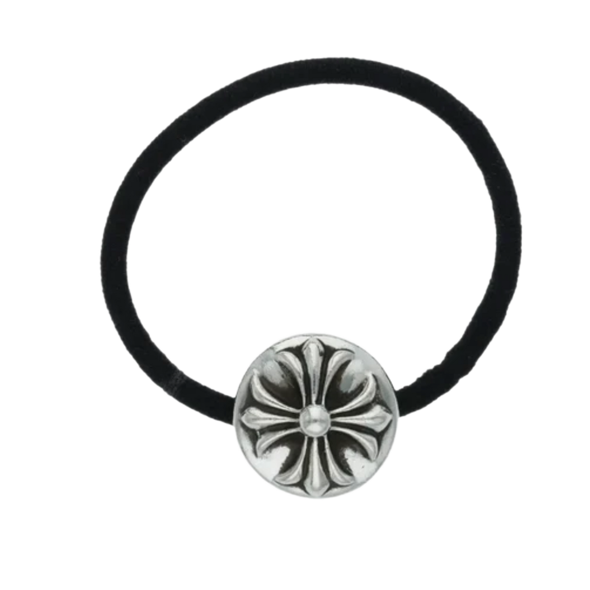 Chrome Hearts 'Silver' Cross Ball Hair Tie