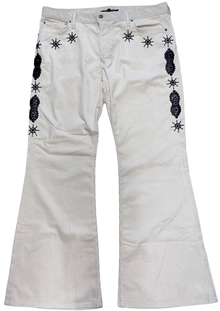 Cout De La Liberte 'Ivory Corduroy' Flare Pants