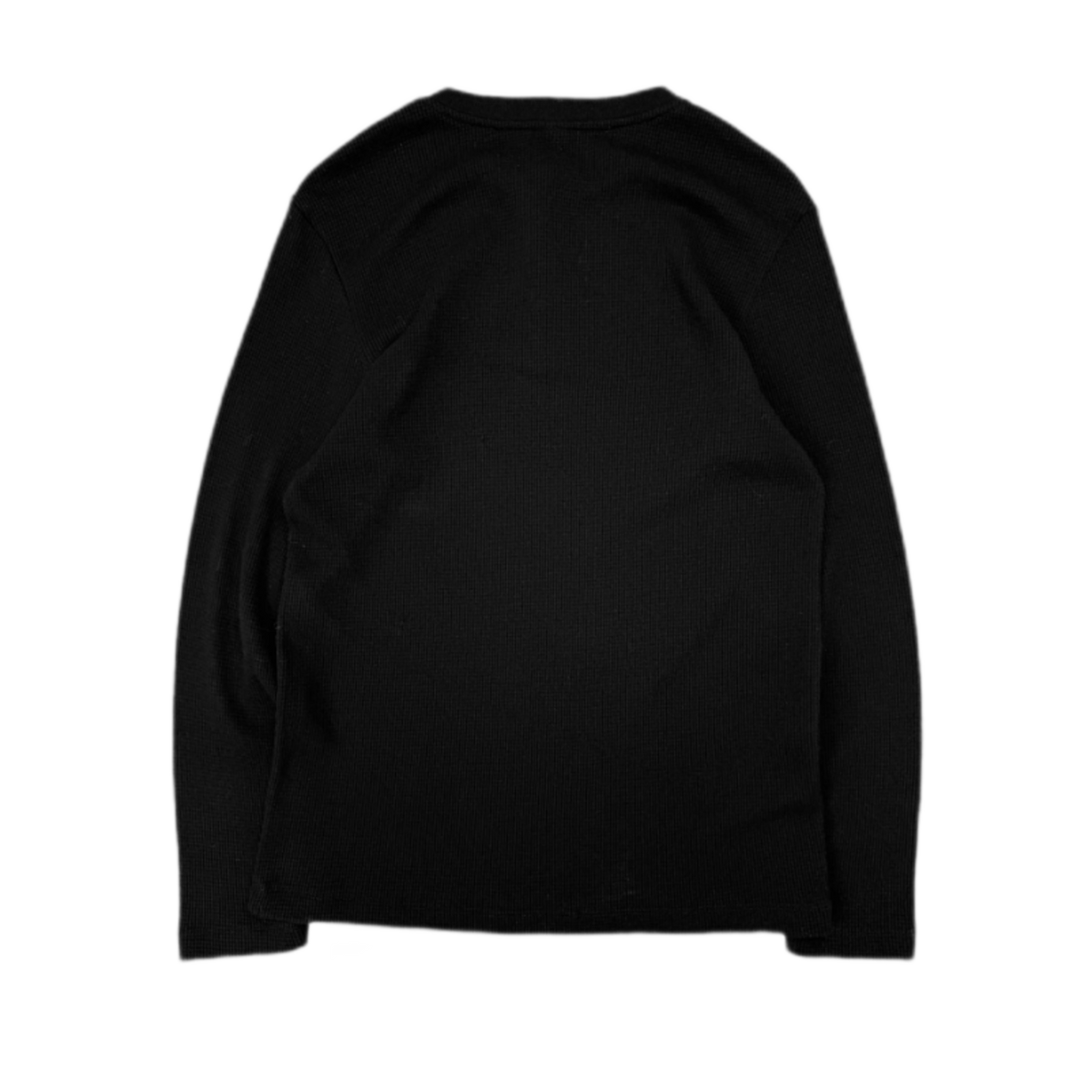 Chrome Hearts CH Embroidered Black Thermal Longsleeve Henley