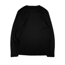 Chrome Hearts CH Embroidered Black Thermal Longsleeve Henley