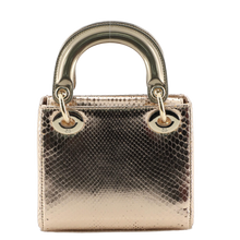 Dior 'Gold' Lady Dior Mini Python Bag