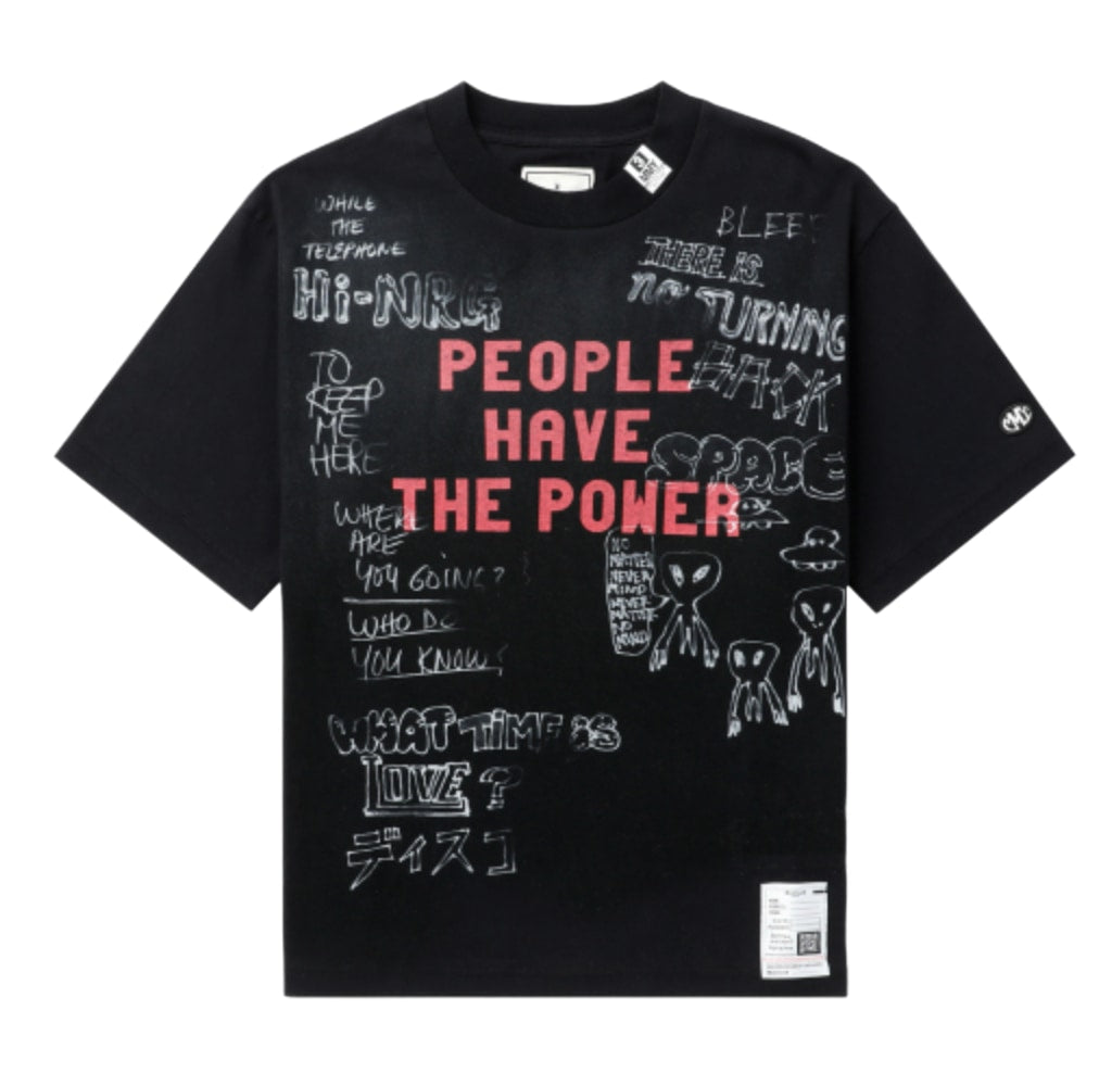 Maison Mihara Yasuhiro 'Power To The People' Black Tee