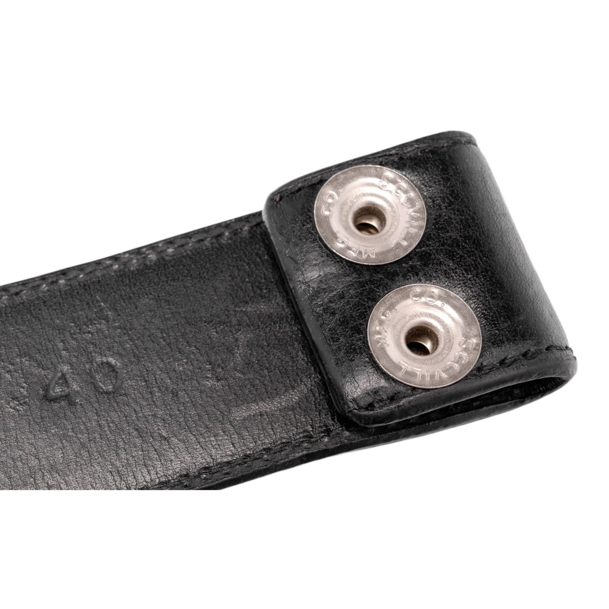 Chrome Hearts 'Red' Leather Cross Patch Cemetery Belt Strap