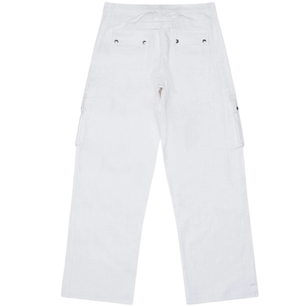 Rhude 'White' Linen Cargo Pants