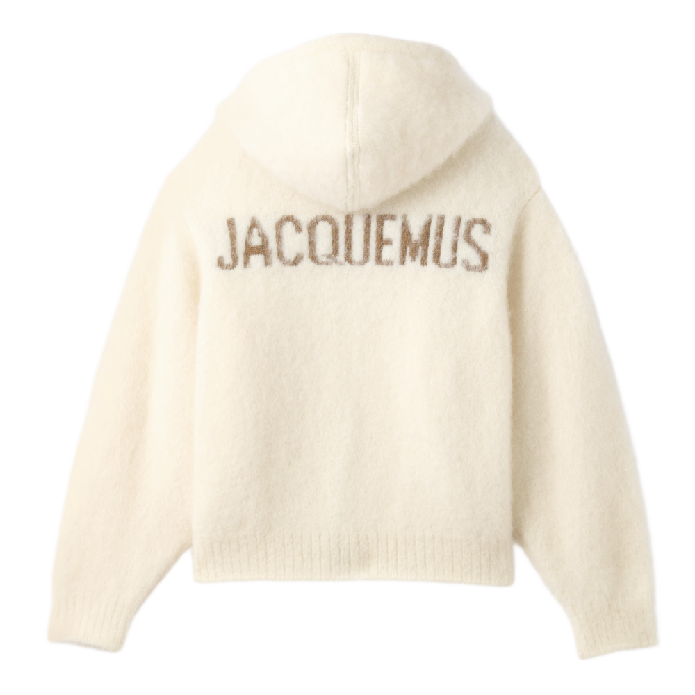 Jacquemus 'Cream' Nuvola Zipped Cardigan