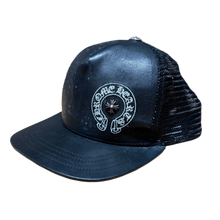 Chrome Hearts 'Black' Leather Plus Cross Hat
