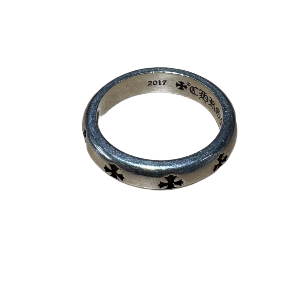 Chrome Hearts 'Silver' Plus Cross Ring