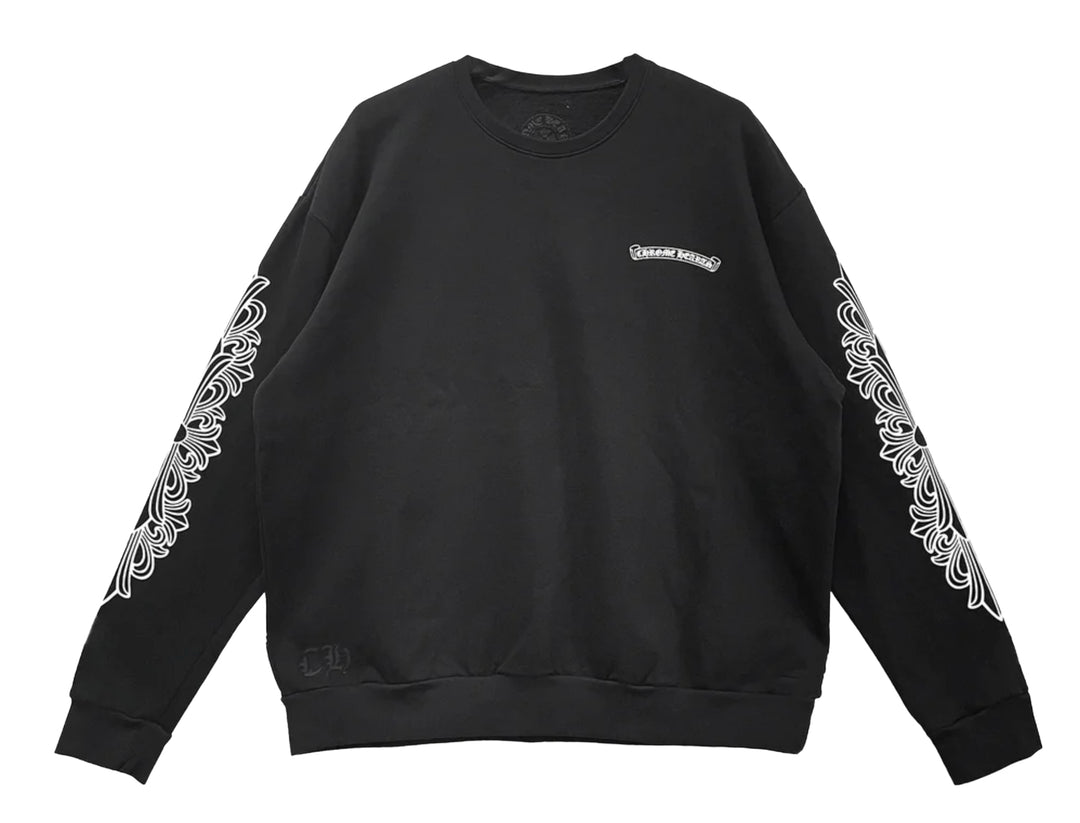 Chrome Hearts 'Pink Dagger' Black Crewneck