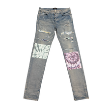 Amiri 'Tie Dye Patch' Distressed Jeans