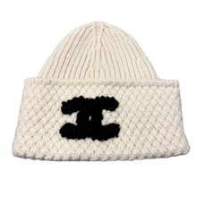 Chanel 'White' CC Cashmere Knit Beanie