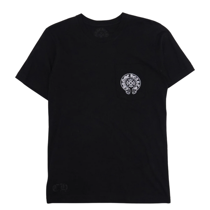 Chrome Hearts 'Black' Paris Horseshoe Logo Pocket T-Shirt