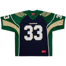 Supreme 'Wings' Navy and Green Football Jersey