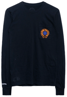 Chrome Hearts 'Staff Orange Blue' Black Longsleeve