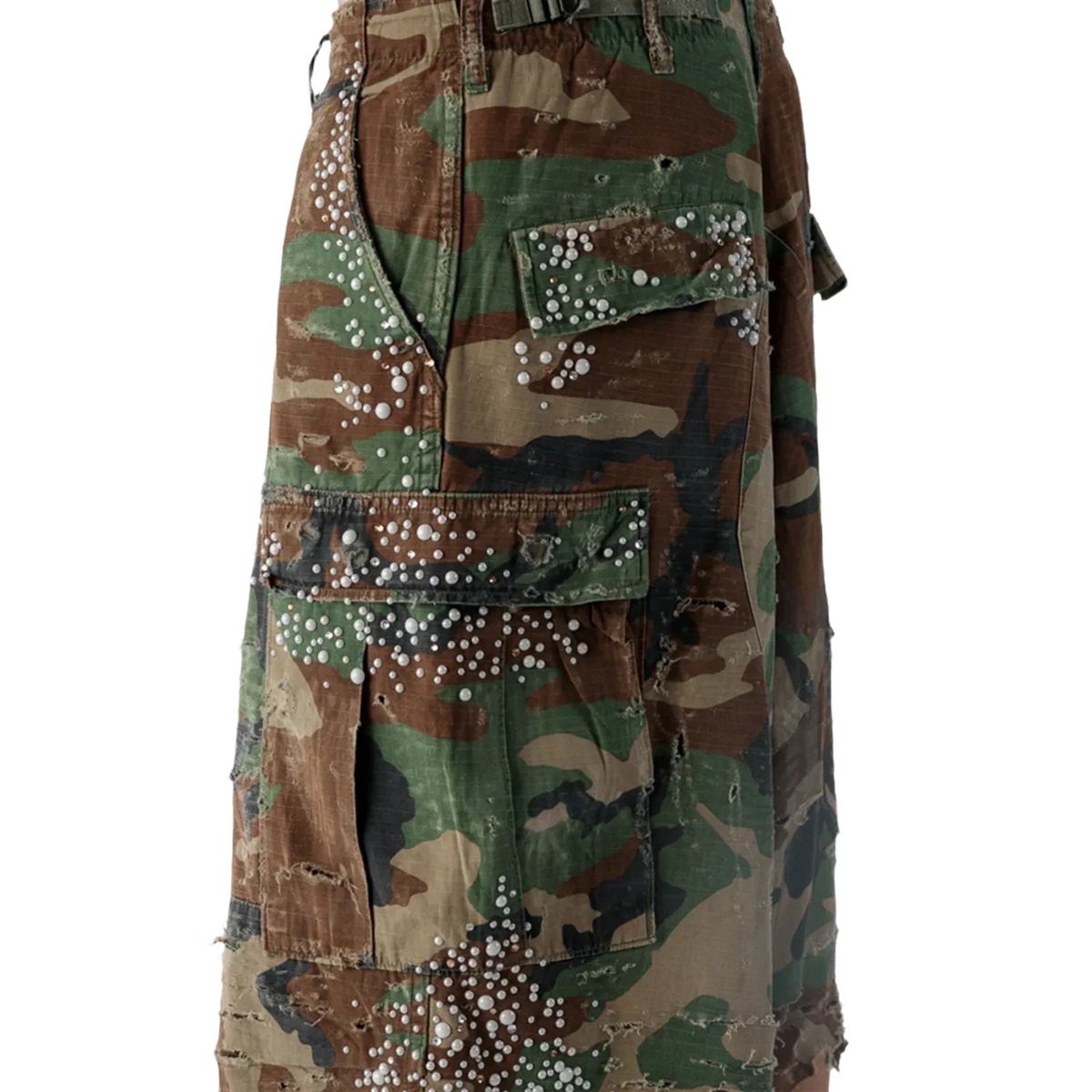 Mattias Gollin 'Camo' Sugi Studded Shorts