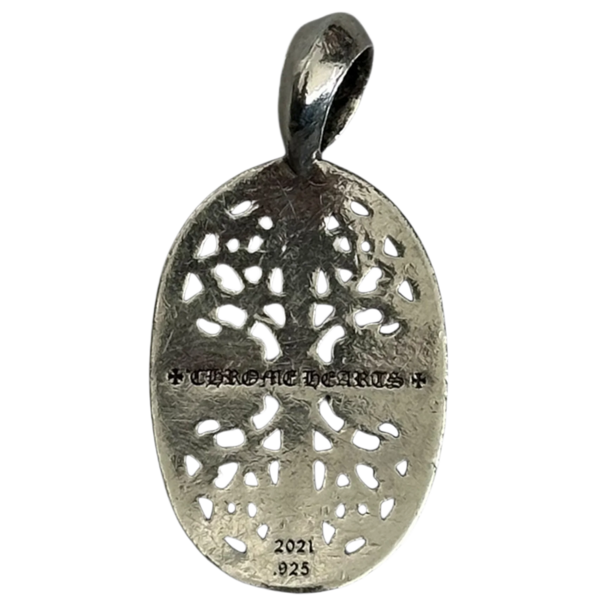 Chrome Hearts 'Silver' Oval Cross Pendant