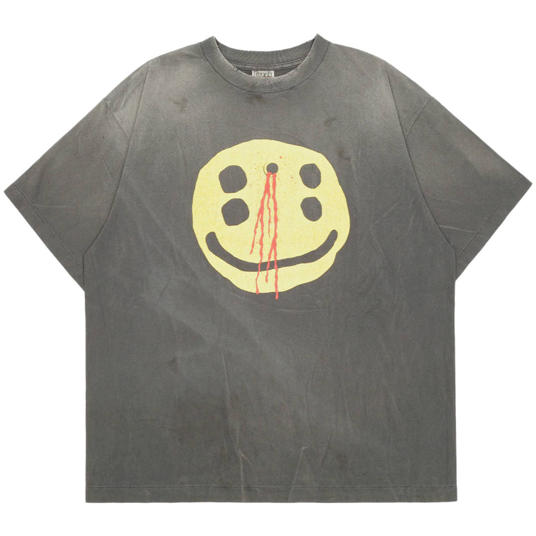 SAINT M×××××× X 'Black' Cactus Plant Flea Market Smile Tee
