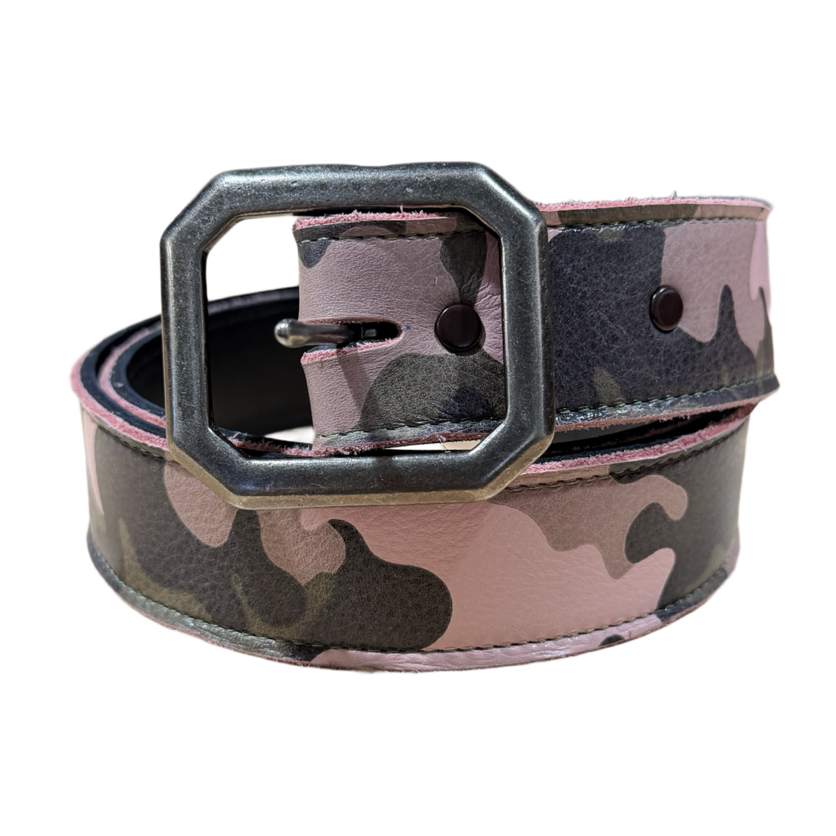 Vintage 'Pink Camo' Leather Belt