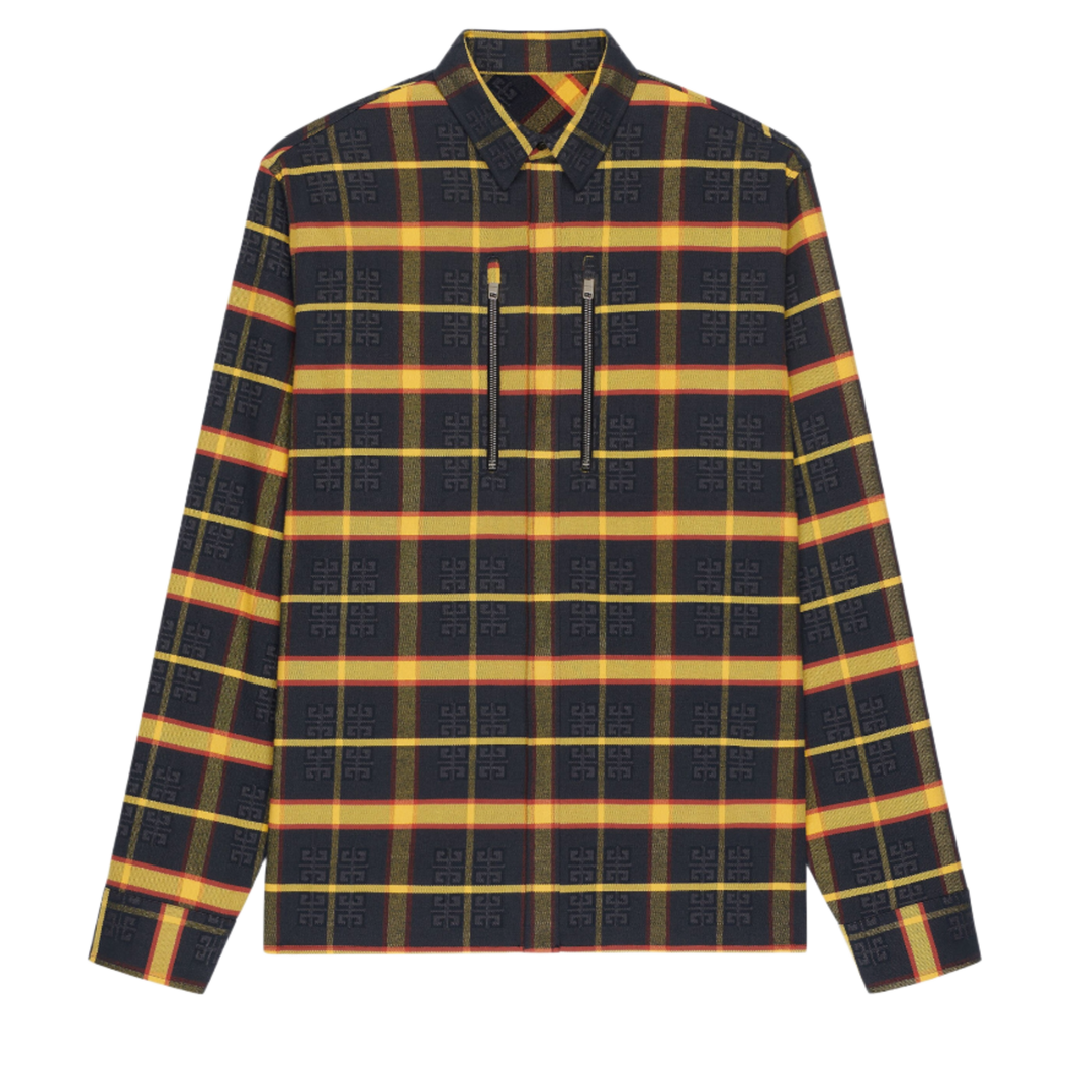 Givenchy '4G' Plaid Oversized Multicolor Flannel