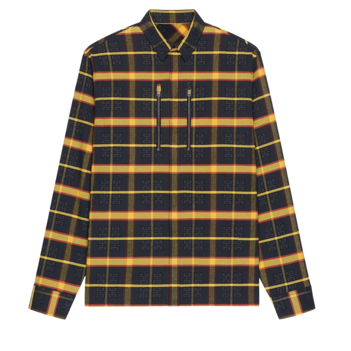 Givenchy '4G' Plaid Oversized Multicolor Flannel