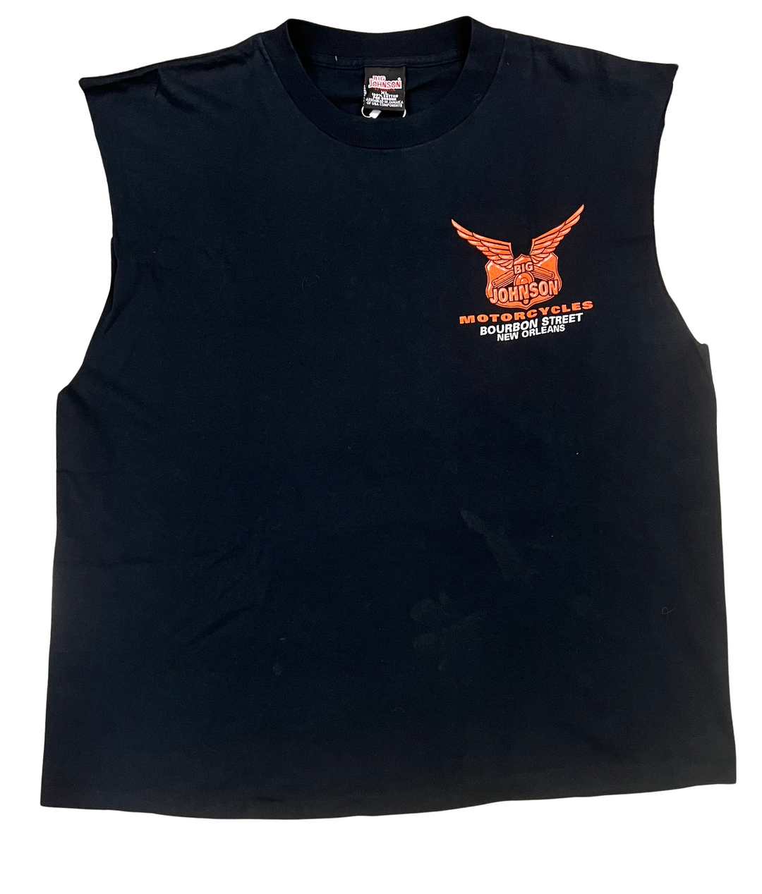 Big Johnson Motorcycles 'Black' Vintage Cutoff Tee