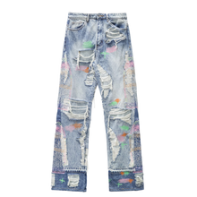 Who Decides War 'Technicolor Embroidery 'Blue Denim Jeans