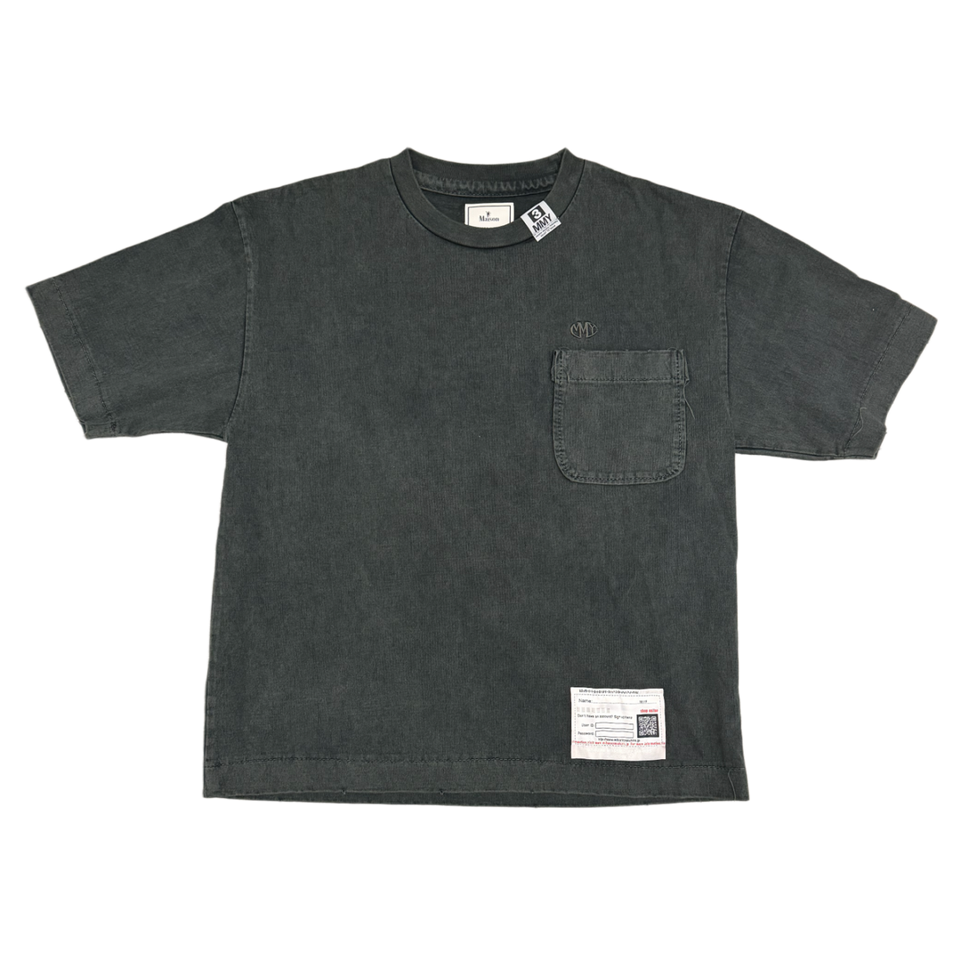 Maison Mihara Yasuhiro 'Washed Black' Pocket Tee