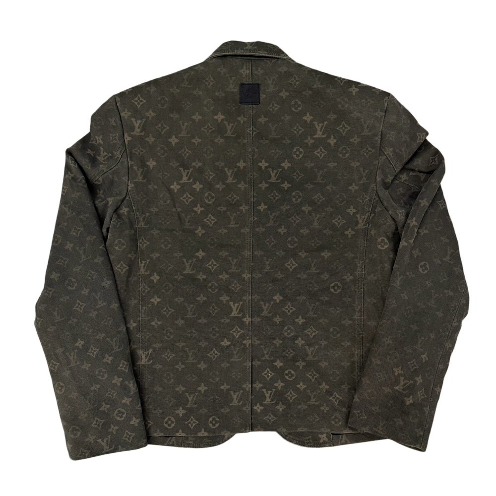 Louis Vuitton 'Green Monogram' Waxed Denim Jacket