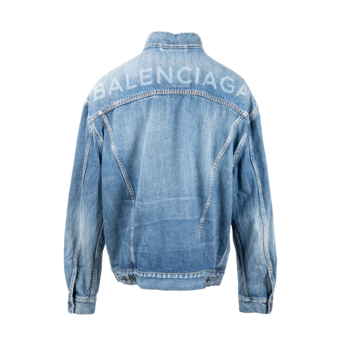 Balenciaga 'Blue' Back Logo Denim Jacket