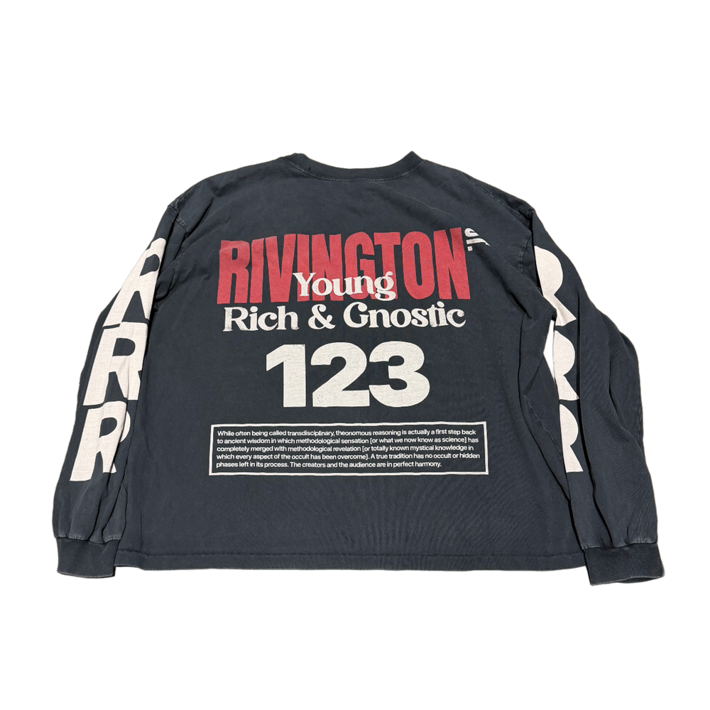 Rivington roi Rebis 'Young Rich & Gnostic' Black Longsleeve