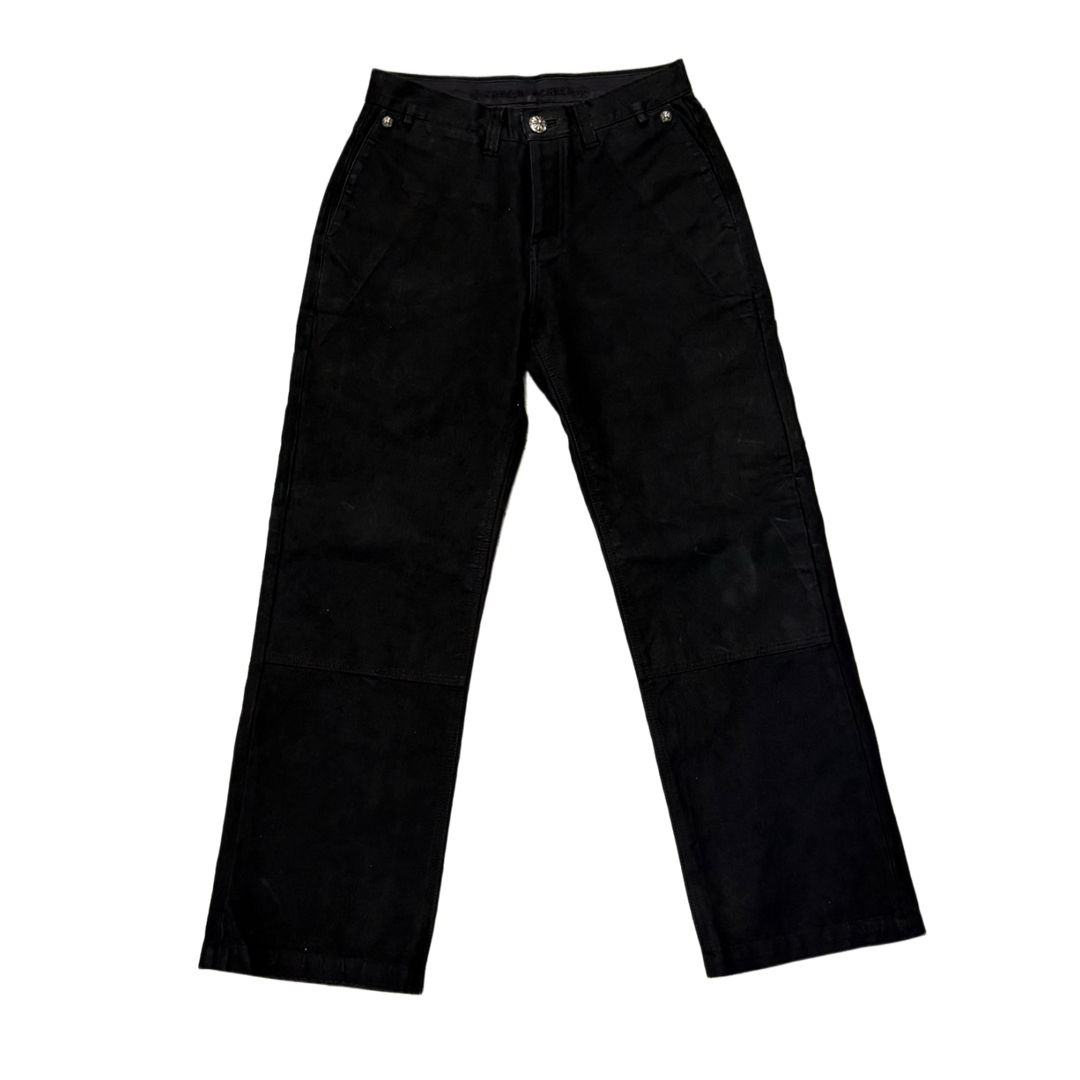Chrome Hearts 'Black' 10 Cross Patch Double Knee Carpenter Pants