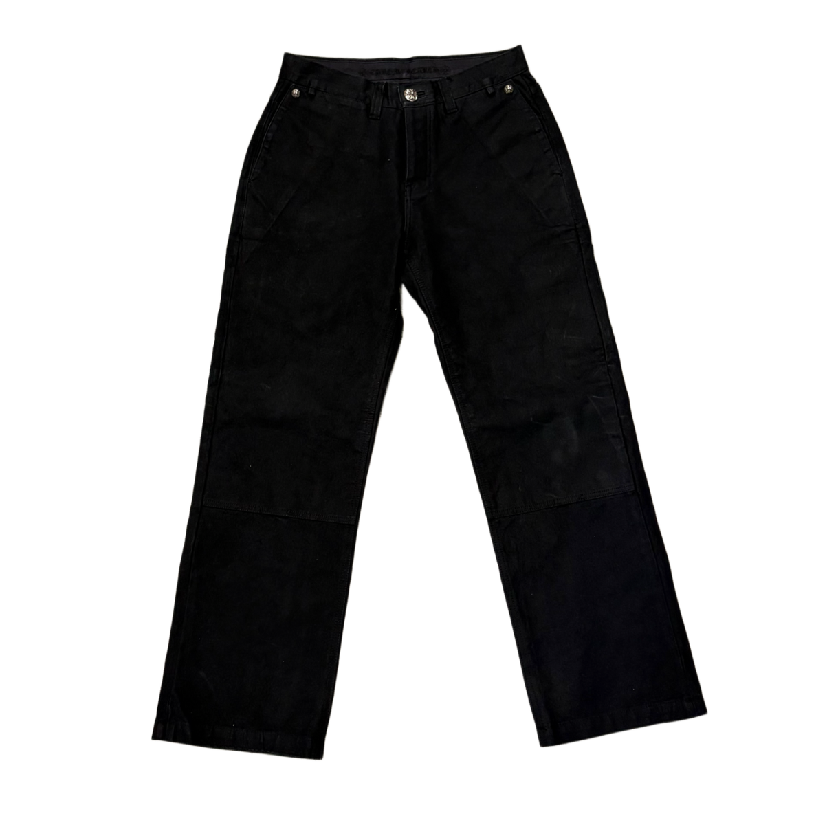 Chrome Hearts 'Black' 10 Cross Patch Double Knee Carpenter Pants