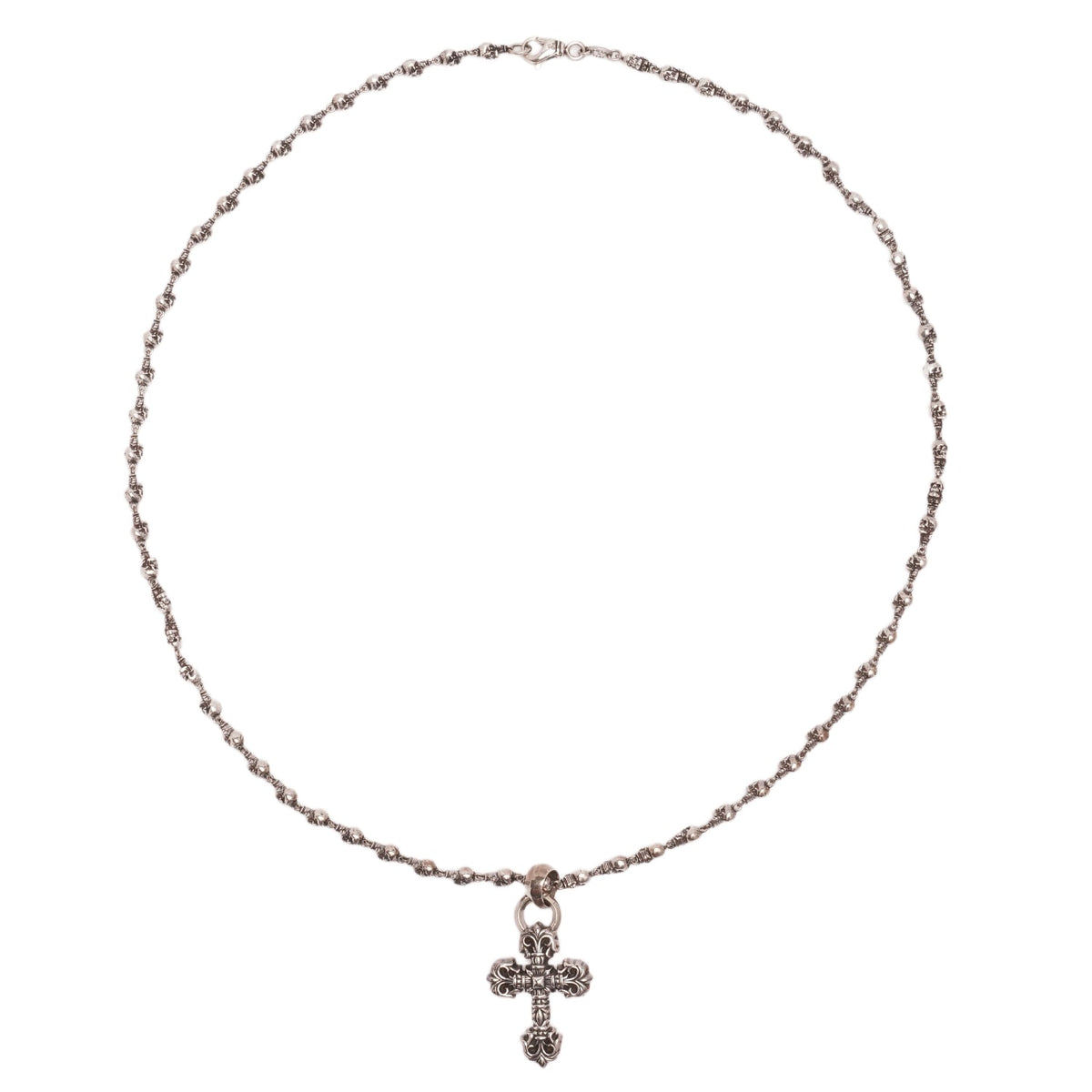 Chrome Hearts 'Silver' Foti Skull Filagree 30in Pendant Necklace