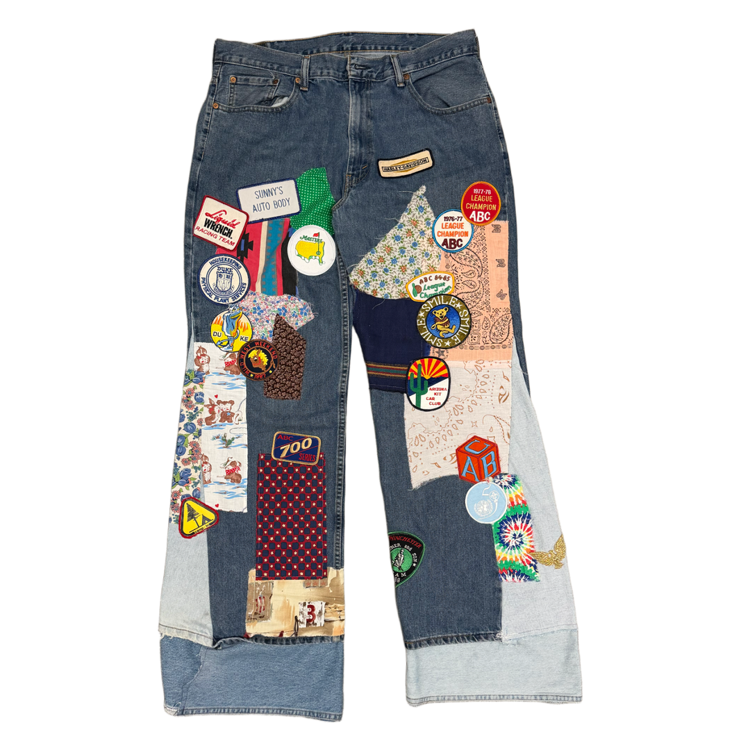 Levi's 550 'Custom Patches' Flare Jeans