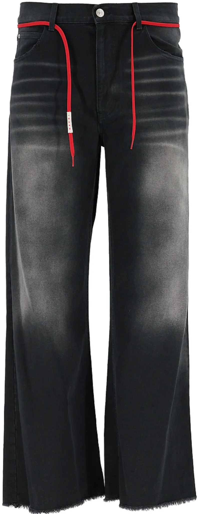 Marni 'Black' Loose Raw Edge Jeans