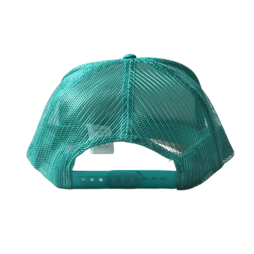 Kapital 'Life Kapriccio' Teal Beige Trucker Hat