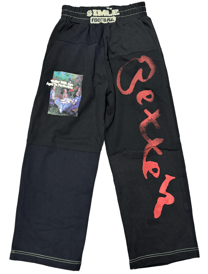 *Better With Age 'Black' Remoir Reconstructed Sweatpants