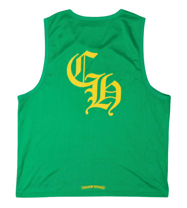 Chrome Hearts Green 'Reversible Mesh' Basketball Jersey