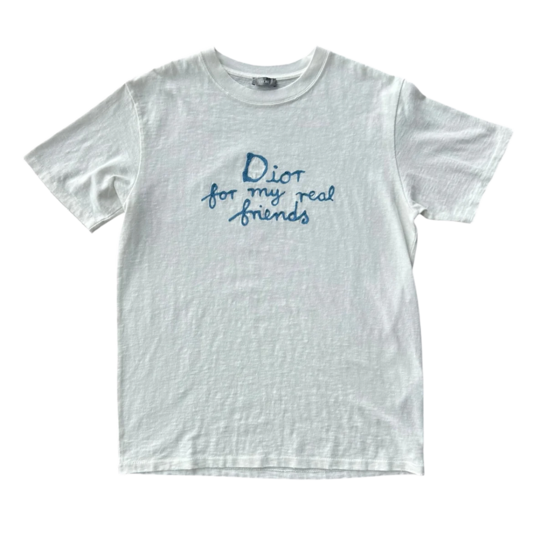 Dior 'Dior for my real friends' Embroidered Logo Tee