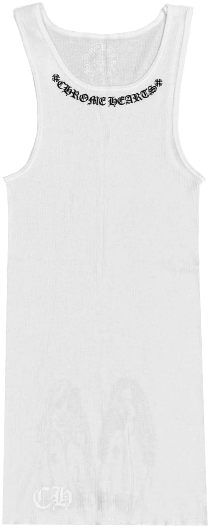 Chrome Hearts 'Miyumi Sisters' White Neck Logo Tank Top